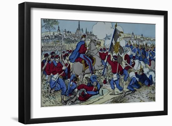 Ricciotti Garibaldi Brings the Flag of the 61 Regiment of Pomeranian-null-Framed Giclee Print