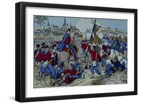 Ricciotti Garibaldi Brings the Flag of the 61 Regiment of Pomeranian-null-Framed Giclee Print