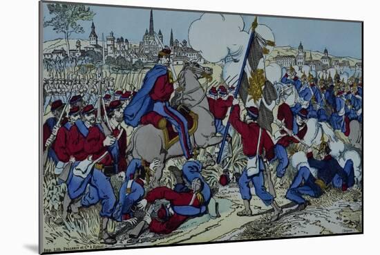 Ricciotti Garibaldi Brings the Flag of the 61 Regiment of Pomeranian-null-Mounted Giclee Print