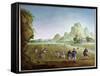 Rice Cultivation in China, Transplanting Plants-null-Framed Stretched Canvas