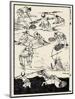 Rice Cultivation-Katsushika Hokusai-Mounted Giclee Print