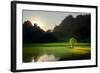 Rice-Field in Karstic Landscape, Hpa An, Kayin State (Karen State), Myanmar (Burma), Asia-Nathalie Cuvelier-Framed Photographic Print