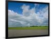 Rice fields with clouds along Kaladan River, Rakhine State, Myanmar-null-Framed Photographic Print