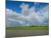 Rice fields with clouds along Kaladan River, Rakhine State, Myanmar-null-Mounted Photographic Print