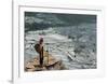 Rice Fields with Water, Yi Woman-Bruno Morandi-Framed Art Print