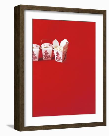 Rice in Take-Away Containers - Conde Nast Collection-null-Framed Photographic Print