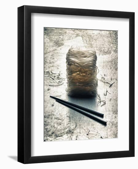 Rice Noodles and Chopsticks (Asia)-Hermann Mock-Framed Photographic Print