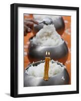 Rice Offering at the Vincennes Buddhist Pagoda, Paris, France, Europe-Godong-Framed Photographic Print