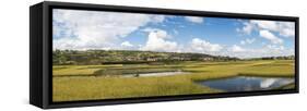 Rice Paddy Fields on Rn7 (Route Nationale 7) Near Ambatolampy in the Central Highlands, Madagascar-Matthew Williams-Ellis-Framed Stretched Canvas