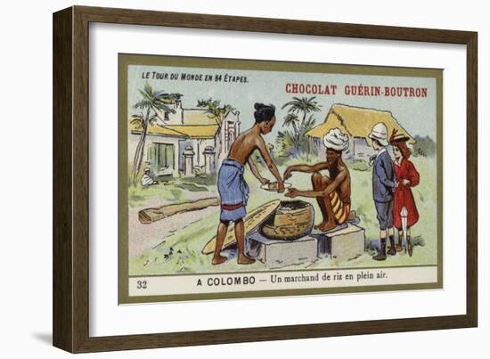 Rice Seller, Colombo, Ceylon-null-Framed Giclee Print