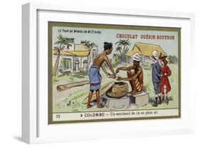 Rice Seller, Colombo, Ceylon-null-Framed Giclee Print