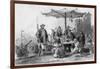 Rice Sellers at the Military Station of Tong-Chang-Foo, China, 19th Century-R Staines-Framed Giclee Print