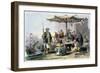 'Rice Sellers at the Military Station of Tong-Chang-Too', China, 1843-Thomas Allom-Framed Giclee Print