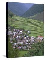 Rice Terraces and Village, Banaue, Unesco World Heritage Site, Luzon, Philippines-Christian Kober-Stretched Canvas