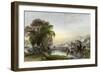 Rice Transplanting-Thomas Allom-Framed Art Print