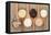 Rice Varieties In Olive Wood Spoons Over Hessian Background-marilyna-Framed Stretched Canvas