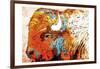 Rich Bison-OnRei-Framed Art Print