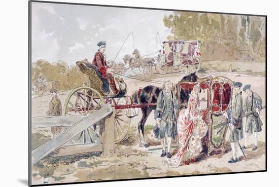 Rich Lady Entering a Sedan Chair, 1886-Armand Jean Heins-Mounted Giclee Print