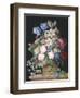 Rich Still Life of Flowers in a Basket-Alexandre-Francois Desportes-Framed Giclee Print