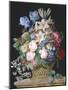 Rich Still Life of Flowers in a Basket-Alexandre-Francois Desportes-Mounted Giclee Print