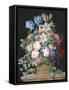 Rich Still Life of Flowers in a Basket-Alexandre-Francois Desportes-Framed Stretched Canvas