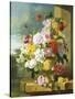 Rich Still Life of Flowers in a Vase-John Wainwright-Stretched Canvas