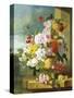 Rich Still Life of Flowers in a Vase-John Wainwright-Stretched Canvas