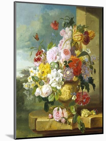 Rich Still Life of Flowers in a Vase-John Wainwright-Mounted Giclee Print