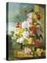 Rich Still Life of Flowers in a Vase-John Wainwright-Stretched Canvas