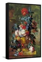 Rich Still Life of Flowers-Jan van Huysum-Framed Stretched Canvas