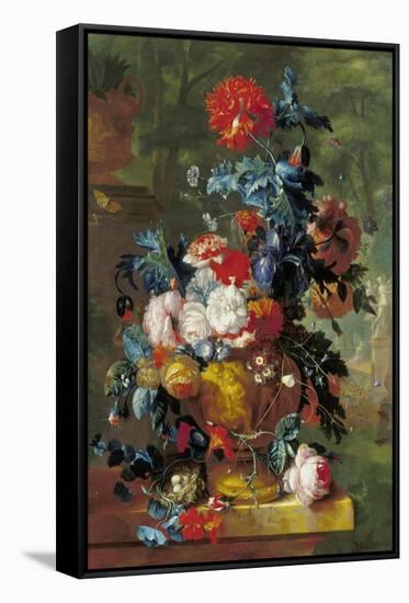 Rich Still Life of Flowers-Jan van Huysum-Framed Stretched Canvas