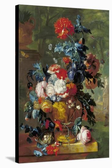 Rich Still Life of Flowers-Jan van Huysum-Stretched Canvas