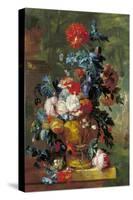 Rich Still Life of Flowers-Jan van Huysum-Stretched Canvas