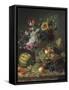 Rich Still Life of Fruit and Flowers-Marie-josephine Hellemans-Framed Stretched Canvas