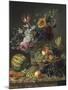 Rich Still Life of Fruit and Flowers-Marie-josephine Hellemans-Mounted Giclee Print