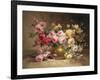 Rich Still Life of Pink and Yellow Roses-Alfred Godchaux-Framed Giclee Print