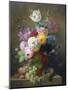 Rich Still Life of Roses, Poppies, Azaleas and Tulips-Arnoldus Bloemers-Mounted Giclee Print