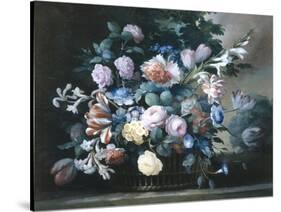 Rich Still Life of Summer Flowers-Elise Bruyere-Stretched Canvas