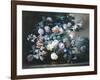 Rich Still Life of Summer Flowers-Elise Bruyere-Framed Premium Giclee Print