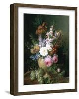 Rich Still Life of Summer Flowers-Cornelis van Spaendonck-Framed Giclee Print