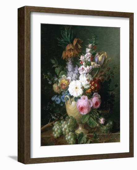 Rich Still Life of Summer Flowers-Cornelis van Spaendonck-Framed Giclee Print