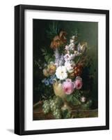 Rich Still Life of Summer Flowers-Cornelis van Spaendonck-Framed Giclee Print