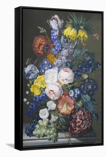 Rich Still Life of Summer Flowers-Sebastian Wegmayr-Framed Stretched Canvas