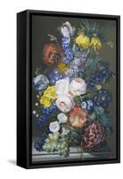 Rich Still Life of Summer Flowers-Sebastian Wegmayr-Framed Stretched Canvas