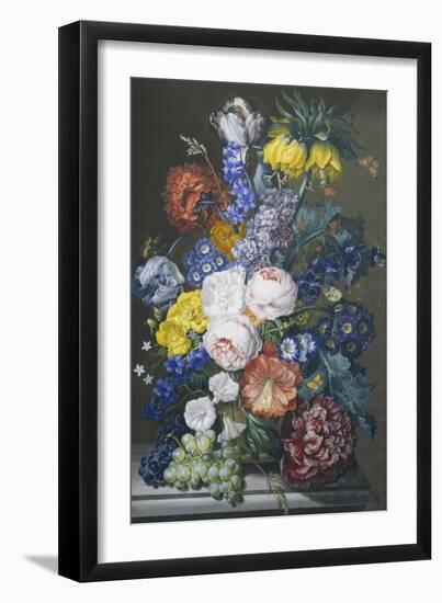 Rich Still Life of Summer Flowers-Sebastian Wegmayr-Framed Giclee Print