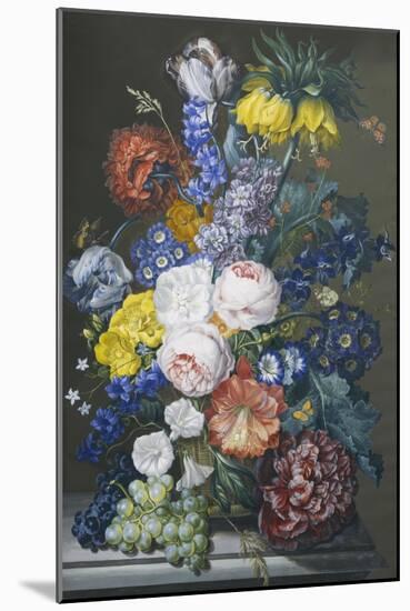 Rich Still Life of Summer Flowers-Sebastian Wegmayr-Mounted Giclee Print