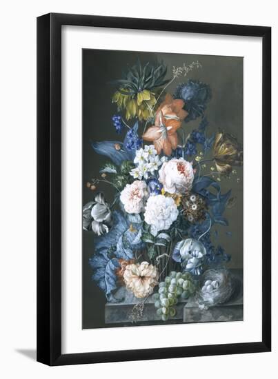 Rich Still Life with a Bird's Nest-Sebastian Wegmayr-Framed Giclee Print