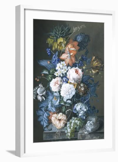 Rich Still Life with a Bird's Nest-Sebastian Wegmayr-Framed Giclee Print