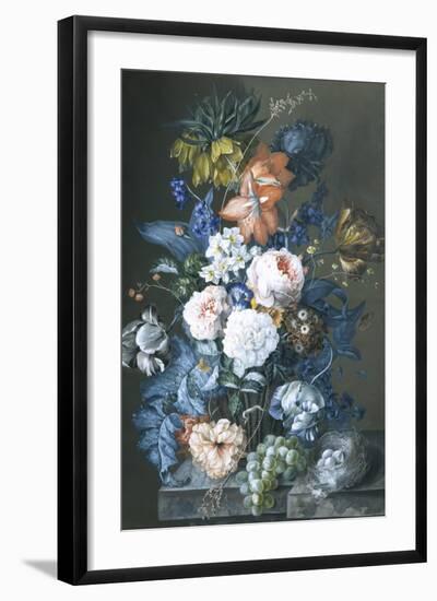 Rich Still Life with a Bird's Nest-Sebastian Wegmayr-Framed Giclee Print