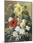 Rich Still Life with Sunflower and Roses-C.f. Hurten-Mounted Giclee Print